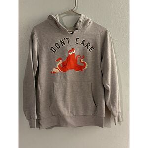 Disney Pixar Forever 21 Gray Sweatshirt Women's Small Hood Pullover Octopus Dory
